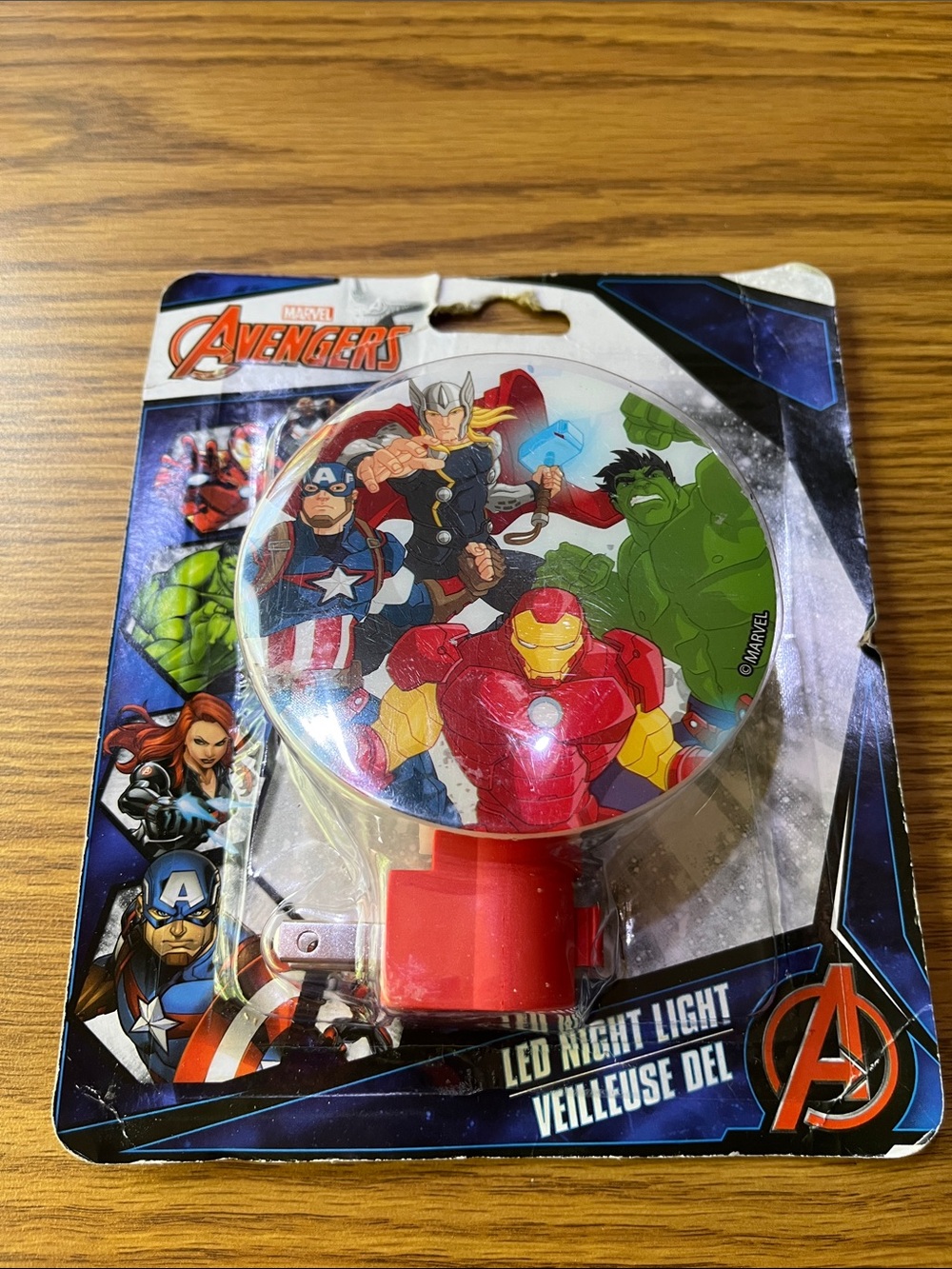 Marvel Avengers LED Night Light - Red, Green, Blue